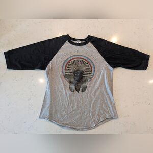 Crooks & Castles Egyptian Sphinx Baseball T-Shirt 3/4 Sleeve Skateboarding Shirt
